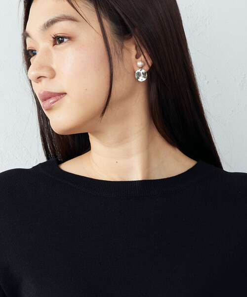 COMME CA ISM(コムサイズム)の「コンビデザイン ニットワンピース(ワンピース・レディース・ブラック・MEDIUM/LARGE)」の7枚目の写真