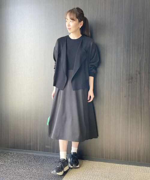 COMME CA ISM(コムサイズム)の「コンビデザイン ニットワンピース(ワンピース・レディース・ブラック・MEDIUM/LARGE)」の13枚目の写真