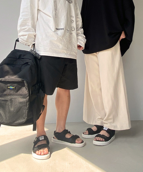 c.u.l（シーユーエル）の「【c.u.l】ユニセックス スポーツサンダル 2本ベルクロサンダル culs15（サンダル・レディース・ホワイト/ブラック/ブラック×グレー・40/37/39/38/42/44/43/36/41）」の12枚目の写真