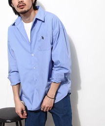 UNCORD | 【UNCORD】THE LOGO LOOSER SHIRT/ワンポイント刺繍　ビッグシルエット無地 ストライプシャツ(シャツ/ブラウス)