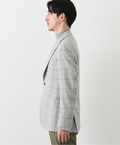 RING JACKET（リングジャケット）の「【RING JACKET for EDIFICE】E.THOMAS チェック ジャケット（テーラードジャケット・メンズ・ベージュ・46/48/44）」の4枚目の写真