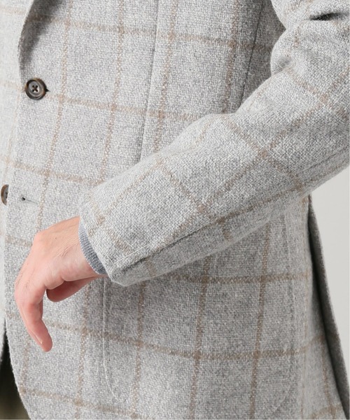 RING JACKET（リングジャケット）の「【RING JACKET for EDIFICE】E.THOMAS チェック ジャケット（テーラードジャケット・メンズ・ベージュ・46/48/44）」の9枚目の写真