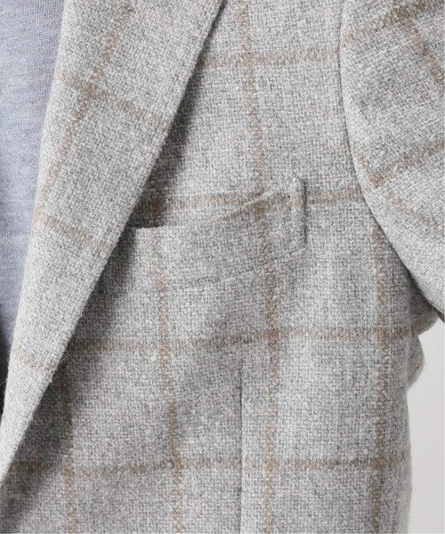 RING JACKET（リングジャケット）の「【RING JACKET for EDIFICE】E.THOMAS チェック ジャケット（テーラードジャケット・メンズ・ベージュ・46/48/44）」の10枚目の写真