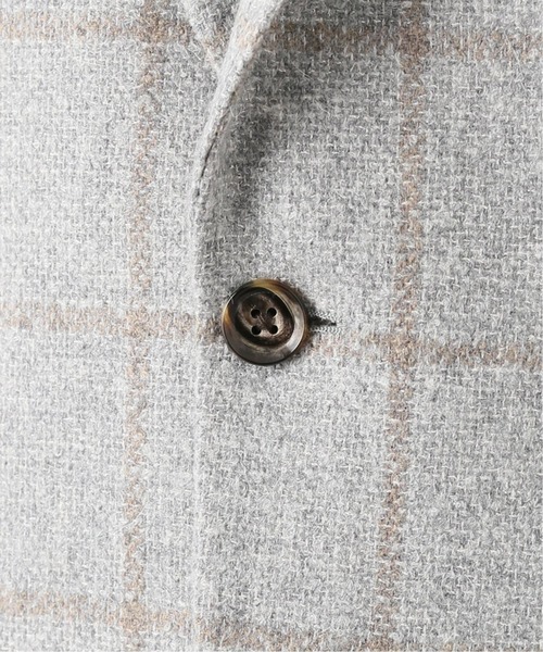 RING JACKET（リングジャケット）の「【RING JACKET for EDIFICE】E.THOMAS チェック ジャケット（テーラードジャケット・メンズ・ベージュ・46/48/44）」の11枚目の写真