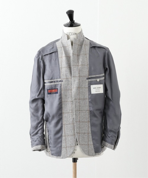 RING JACKET（リングジャケット）の「【RING JACKET for EDIFICE】E.THOMAS チェック ジャケット（テーラードジャケット・メンズ・ベージュ・46/48/44）」の15枚目の写真