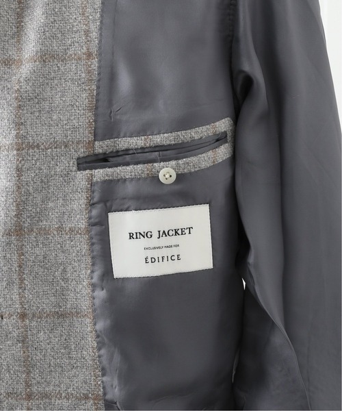 RING JACKET（リングジャケット）の「【RING JACKET for EDIFICE】E.THOMAS チェック ジャケット（テーラードジャケット・メンズ・ベージュ・46/48/44）」の17枚目の写真