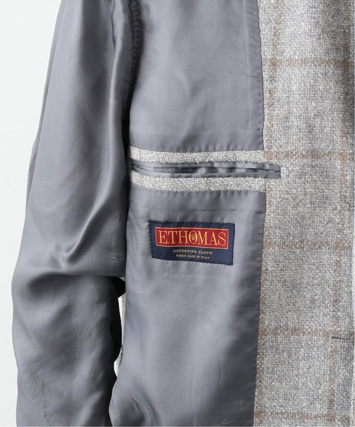 RING JACKET（リングジャケット）の「【RING JACKET for EDIFICE】E.THOMAS チェック ジャケット（テーラードジャケット・メンズ・ベージュ・46/48/44）」の18枚目の写真