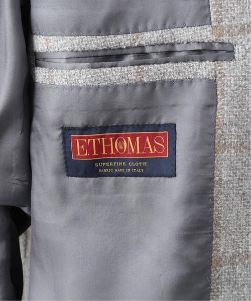 RING JACKET（リングジャケット）の「【RING JACKET for EDIFICE】E.THOMAS チェック ジャケット（テーラードジャケット・メンズ・ベージュ・46/48/44）」の19枚目の写真