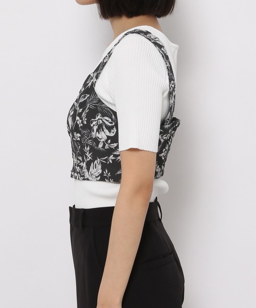 PAGEBOY（ページボーイ）の「リゾートフラワービスチェ（ベスト・レディース・ブラック/オフホワイト・FREE）」の19枚目の写真
