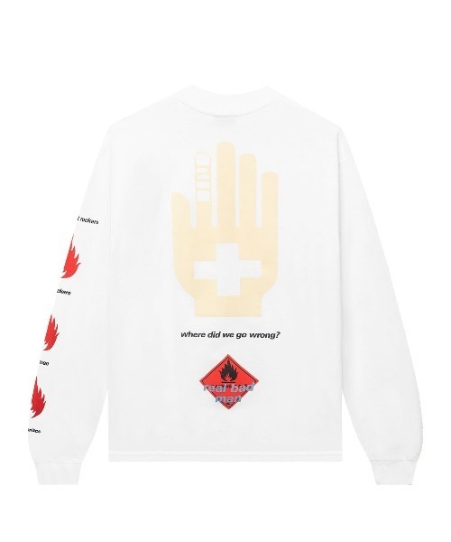 REAL BAD MAN（リアルバッドマン）の「Real Bad Man FLAMMABLE GAS L/S TEE Tシャツ（Tシャツ/カットソー・メンズ・ブラック/ホワイト/オリーブ・LARGE/X-LARGE/MEDIUM）」の4枚目の写真