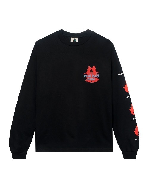 REAL BAD MAN（リアルバッドマン）の「Real Bad Man FLAMMABLE GAS L/S TEE Tシャツ（Tシャツ/カットソー・メンズ・ブラック/ホワイト/オリーブ・LARGE/X-LARGE/MEDIUM）」の6枚目の写真