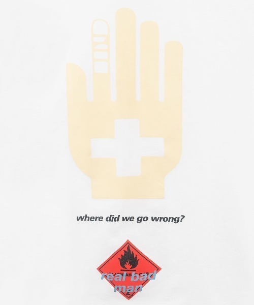 REAL BAD MAN（リアルバッドマン）の「Real Bad Man FLAMMABLE GAS L/S TEE Tシャツ（Tシャツ/カットソー・メンズ・ブラック/ホワイト/オリーブ・LARGE/X-LARGE/MEDIUM）」の7枚目の写真
