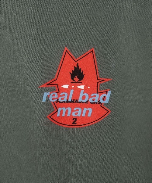 REAL BAD MAN（リアルバッドマン）の「Real Bad Man FLAMMABLE GAS L/S TEE Tシャツ（Tシャツ/カットソー・メンズ・ブラック/ホワイト/オリーブ・LARGE/X-LARGE/MEDIUM）」の11枚目の写真