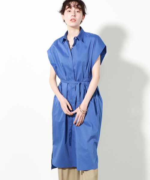 NOLLEY’S（ノーリーズ）の「肩タックシャツワンピース（シャツワンピース・レディース・ネイビー/ブルー/ホワイト/ブラウン・38）」の18枚目の写真