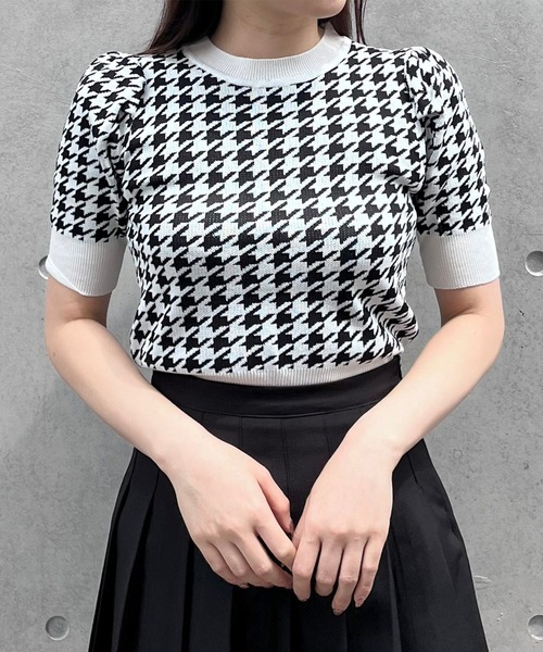 titty＆Co. PETIT（ティティアンドコープティ）の「【titty&Co.PETIT】チドリサマーニットプルオーバー（ニット/セーター・レディース・ブルー/ブラック/ピンク・FREE）」の2枚目の写真