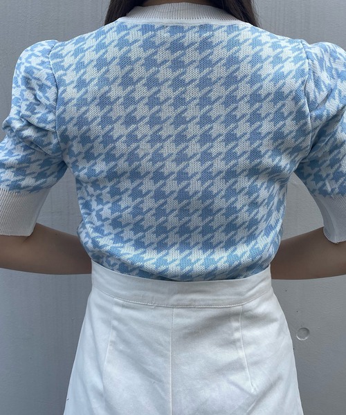 titty＆Co. PETIT（ティティアンドコープティ）の「【titty&Co.PETIT】チドリサマーニットプルオーバー（ニット/セーター・レディース・ブルー/ブラック/ピンク・FREE）」の6枚目の写真