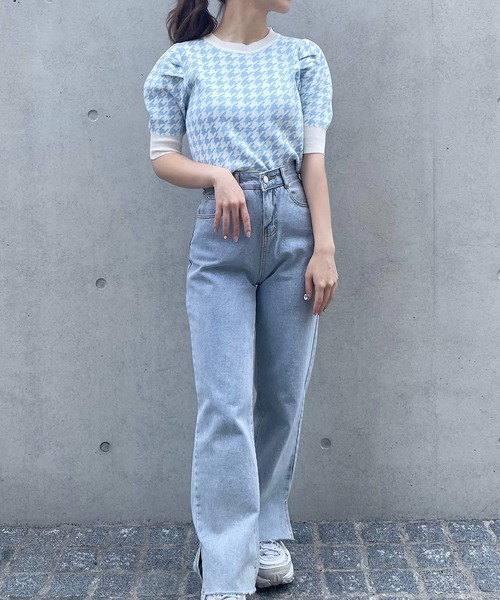 titty＆Co. PETIT（ティティアンドコープティ）の「【titty&Co.PETIT】チドリサマーニットプルオーバー（ニット/セーター・レディース・ブルー/ブラック/ピンク・FREE）」の8枚目の写真