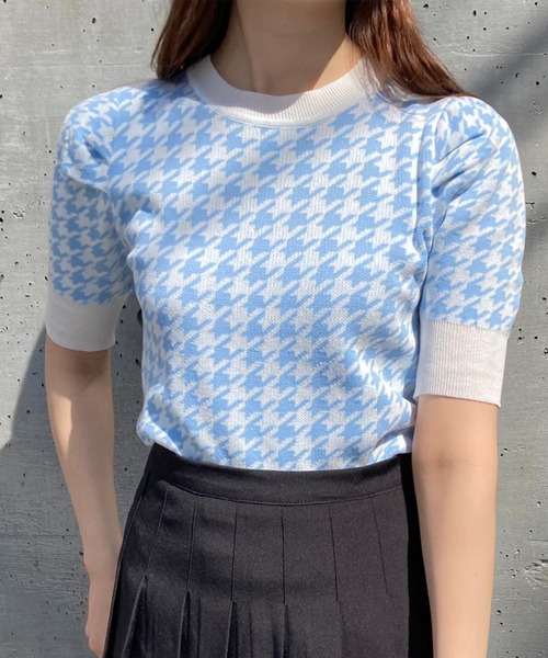 titty＆Co. PETIT（ティティアンドコープティ）の「【titty&Co.PETIT】チドリサマーニットプルオーバー（ニット/セーター・レディース・ブルー/ブラック/ピンク・FREE）」の10枚目の写真