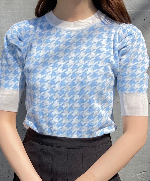 titty＆Co. PETIT（ティティアンドコープティ）の「【titty&Co.PETIT】チドリサマーニットプルオーバー（ニット/セーター・レディース・ブルー/ブラック/ピンク・FREE）」の11枚目の写真