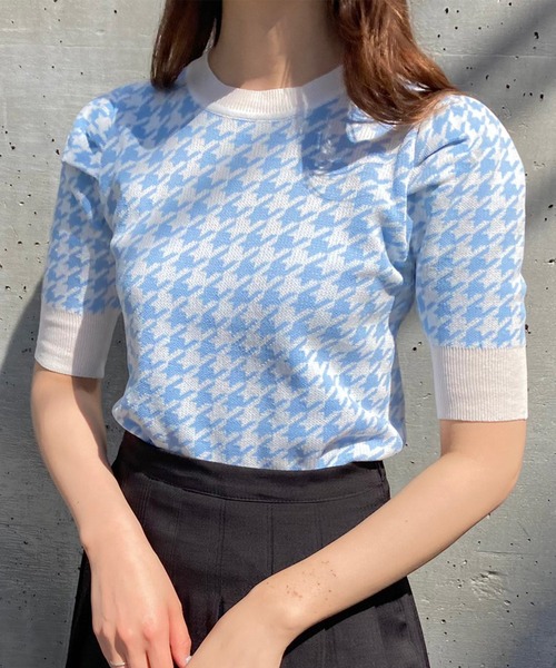 titty＆Co. PETIT（ティティアンドコープティ）の「【titty&Co.PETIT】チドリサマーニットプルオーバー（ニット/セーター・レディース・ブルー/ブラック/ピンク・FREE）」の12枚目の写真