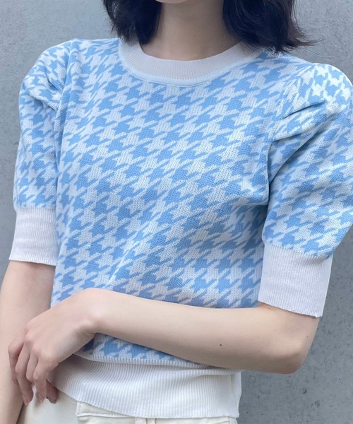 titty＆Co. PETIT（ティティアンドコープティ）の「【titty&Co.PETIT】チドリサマーニットプルオーバー（ニット/セーター・レディース・ブルー/ブラック/ピンク・FREE）」の14枚目の写真