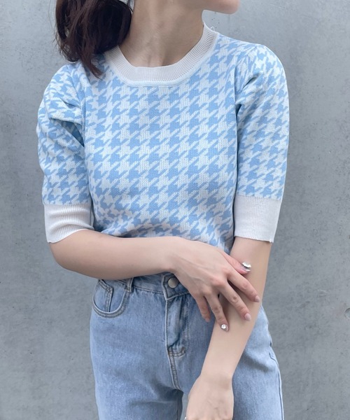 titty＆Co. PETIT（ティティアンドコープティ）の「【titty&Co.PETIT】チドリサマーニットプルオーバー（ニット/セーター・レディース・ブルー/ブラック/ピンク・FREE）」の15枚目の写真