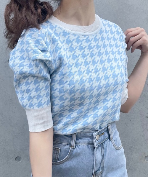 titty＆Co. PETIT（ティティアンドコープティ）の「【titty&Co.PETIT】チドリサマーニットプルオーバー（ニット/セーター・レディース・ブルー/ブラック/ピンク・FREE）」の16枚目の写真