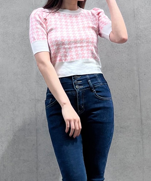 titty＆Co. PETIT（ティティアンドコープティ）の「【titty&Co.PETIT】チドリサマーニットプルオーバー（ニット/セーター・レディース・ブルー/ブラック/ピンク・FREE）」の17枚目の写真