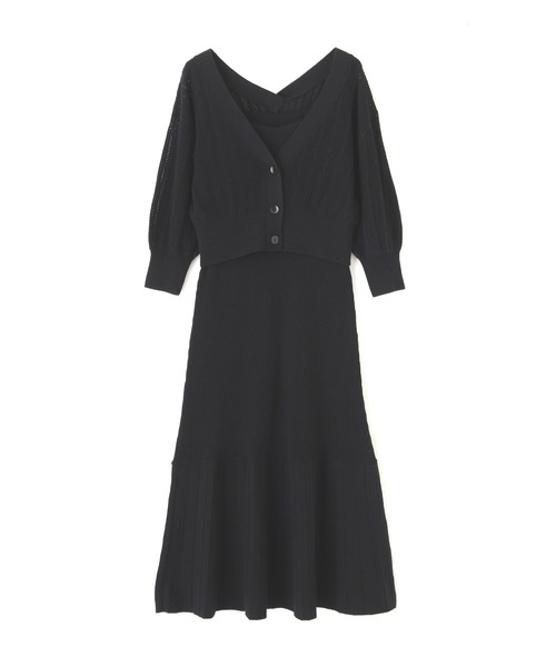 PROPORTION BODY DRESSING（プロポーションボディドレッシング）の「カーデ付きニットワンピース / 1212140409（ワンピース・レディース・ピンク/ブラック/ブルー・SMALL/MEDIUM）」の13枚目の写真