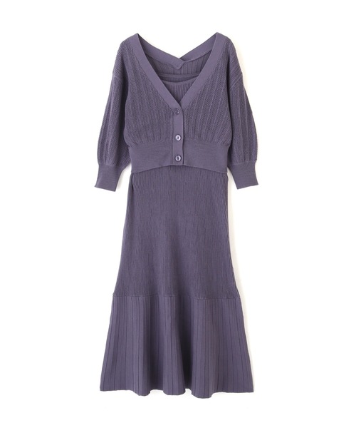 PROPORTION BODY DRESSING（プロポーションボディドレッシング）の「カーデ付きニットワンピース / 1212140409（ワンピース・レディース・ピンク/ブラック/ブルー・SMALL/MEDIUM）」の17枚目の写真