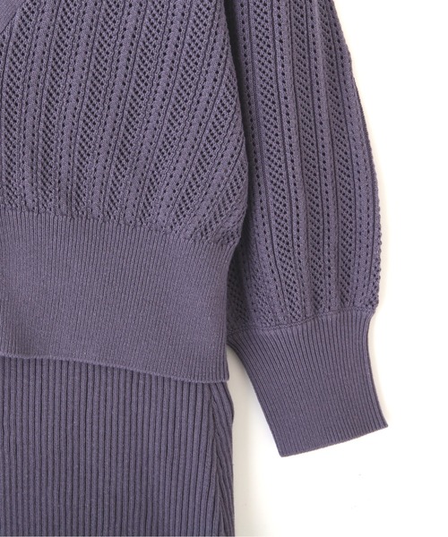 PROPORTION BODY DRESSING（プロポーションボディドレッシング）の「カーデ付きニットワンピース / 1212140409（ワンピース・レディース・ピンク/ブラック/ブルー・SMALL/MEDIUM）」の20枚目の写真