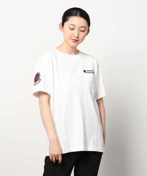 AVIREX(アヴィレックス)の「TOP GUN MAVERICK/ポケット Tシャツ/POCKET T-SHIRT(Tシャツ/カットソー・レディース・ホワイト/オレンジ/オリーブ・LARGE/X-LARGE/MEDIUM)」の1枚目の写真