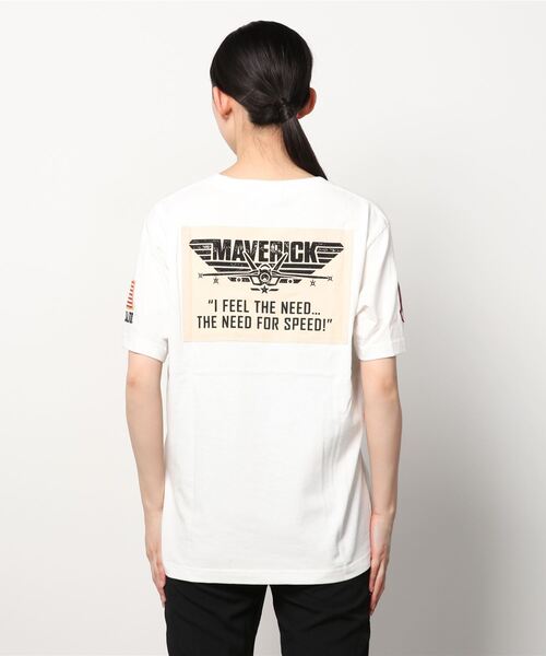 AVIREX(アヴィレックス)の「TOP GUN MAVERICK/ポケット Tシャツ/POCKET T-SHIRT(Tシャツ/カットソー・レディース・ホワイト/オレンジ/オリーブ・LARGE/X-LARGE/MEDIUM)」の4枚目の写真