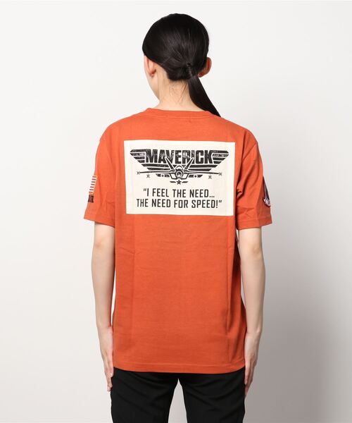 AVIREX(アヴィレックス)の「TOP GUN MAVERICK/ポケット Tシャツ/POCKET T-SHIRT(Tシャツ/カットソー・レディース・ホワイト/オレンジ/オリーブ・LARGE/X-LARGE/MEDIUM)」の6枚目の写真