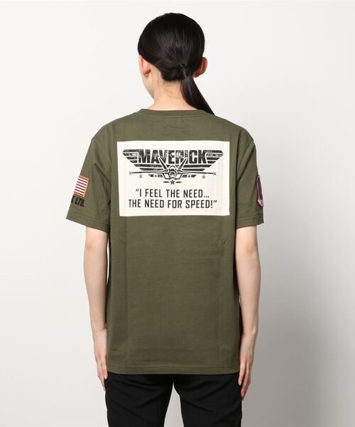 AVIREX(アヴィレックス)の「TOP GUN MAVERICK/ポケット Tシャツ/POCKET T-SHIRT(Tシャツ/カットソー・レディース・ホワイト/オレンジ/オリーブ・LARGE/X-LARGE/MEDIUM)」の7枚目の写真