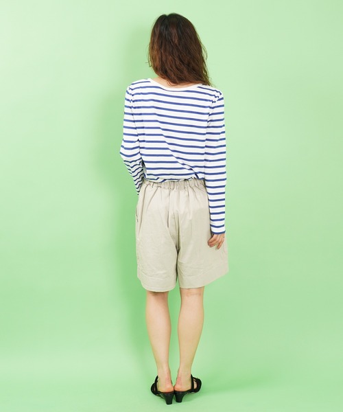 DANTON(ダントン)の「COTTON OX EASY SHORTS(チノパンツ・レディース・ブラック/ベージュ/オリーブ/ダークブルー/ピンク系その他/グレイッシュベージュ・38/36)」の11枚目の写真