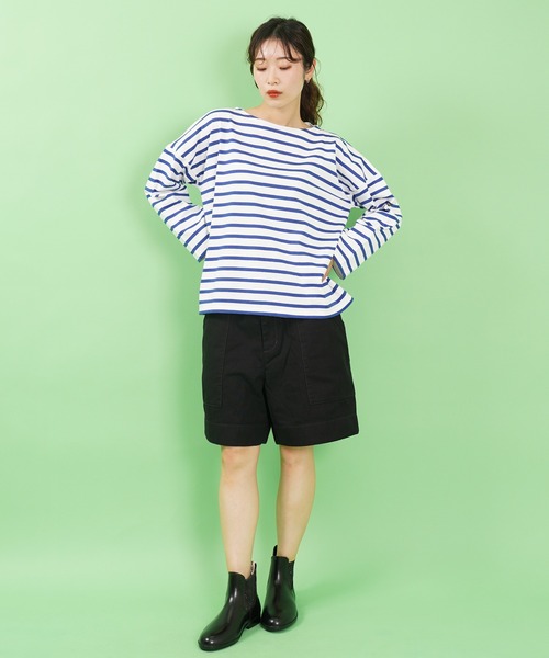 DANTON(ダントン)の「COTTON OX EASY SHORTS(チノパンツ・レディース・ブラック/ベージュ/オリーブ/ダークブルー/ピンク系その他/グレイッシュベージュ・38/36)」の13枚目の写真