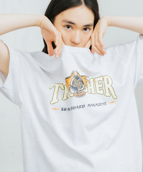 THRASHER(スラッシャー)の「THRASHER/スラッシャー Fortune logo T-Shirt フォーチューンロゴTシャツ(Tシャツ/カットソー・メンズ・アッシュグレー・XL/L/M)」の1枚目の写真