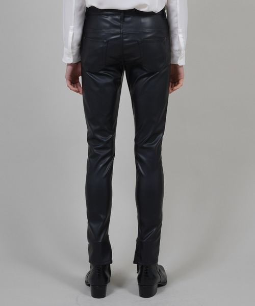 GalaabenD（ガラアーベント）の「フェイクレザーコンシールファスナースリットレギンスパンツ（その他パンツ・メンズ・ブラック・S/M/L）」の5枚目の写真