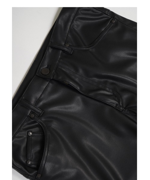 GalaabenD（ガラアーベント）の「フェイクレザーコンシールファスナースリットレギンスパンツ（その他パンツ・メンズ・ブラック・S/M/L）」の6枚目の写真