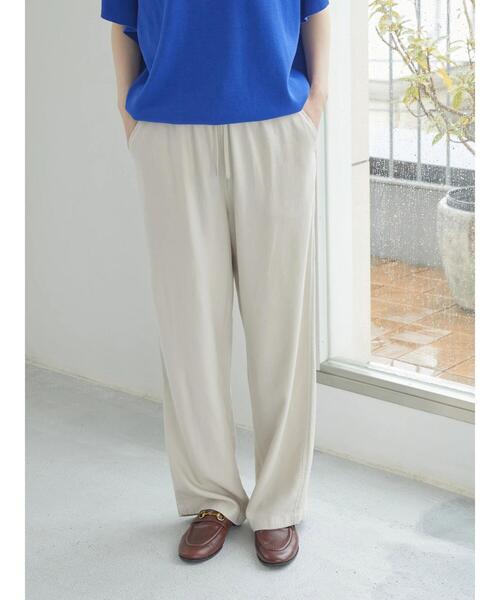 AMERICAN HOLIC（アメリカンホリック）の「ドロストリネンブレンドパンツ（その他パンツ・レディース・ベージュ/ブラウン/ブルー/ストライプ・S/M/L）」の9枚目の写真