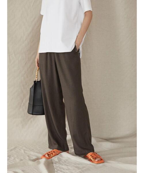 AMERICAN HOLIC（アメリカンホリック）の「ドロストリネンブレンドパンツ（その他パンツ・レディース・ベージュ/ブラウン/ブルー/ストライプ・S/M/L）」の10枚目の写真