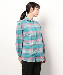 【leune】オーバーサイズ ドロップショルダー チェックネルシャツ