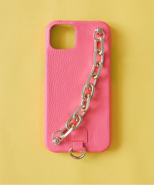 An+u（アンユー）の「チャンキーチェーン スマホケース iPhone13対応（スマホケース/カバー・レディース・グリーン/ブラック×シルバー/ブラック×ゴールド/ブラウン/グレー/ピンク/イエロー/ライトブルー/ベージュ・ONE SIZE）」の9枚目の写真