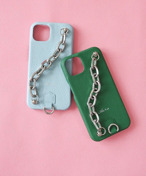 An+u（アンユー）の「チャンキーチェーン スマホケース iPhone13対応（スマホケース/カバー・レディース・グリーン/ブラック×シルバー/ブラック×ゴールド/ブラウン/グレー/ピンク/イエロー/ライトブルー/ベージュ・ONE SIZE）」の11枚目の写真