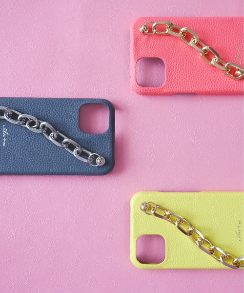 An+u（アンユー）の「チャンキーチェーン スマホケース iPhone13対応（スマホケース/カバー・レディース・グリーン/ブラック×シルバー/ブラック×ゴールド/ブラウン/グレー/ピンク/イエロー/ライトブルー/ベージュ・ONE SIZE）」の12枚目の写真
