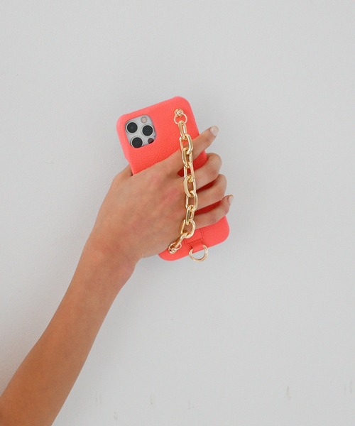 An+u（アンユー）の「チャンキーチェーン スマホケース iPhone13対応（スマホケース/カバー・レディース・グリーン/ブラック×シルバー/ブラック×ゴールド/ブラウン/グレー/ピンク/イエロー/ライトブルー/ベージュ・ONE SIZE）」の19枚目の写真