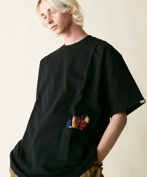 【セール】rehacer : Flower Bush Tiger HW T / フラワー ブッシュタイガーヘビーウエイトTシャツ（Tシャツ/カットソー）｜rehacer（レアセル）