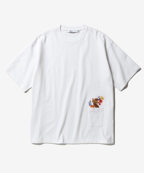 【セール】rehacer : Flower Bush Tiger HW T / フラワー ブッシュタイガーヘビーウエイトTシャツ（Tシャツ/カットソー）｜rehacer（レアセル）