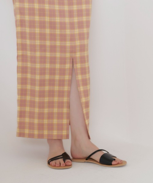 TINA：JOJUN（ティーナジョジュン）の「マドラスチェック キャミワンピース TINA：JOJUN（ワンピース・レディース・ブラック/ピンク・S/M）」の5枚目の写真